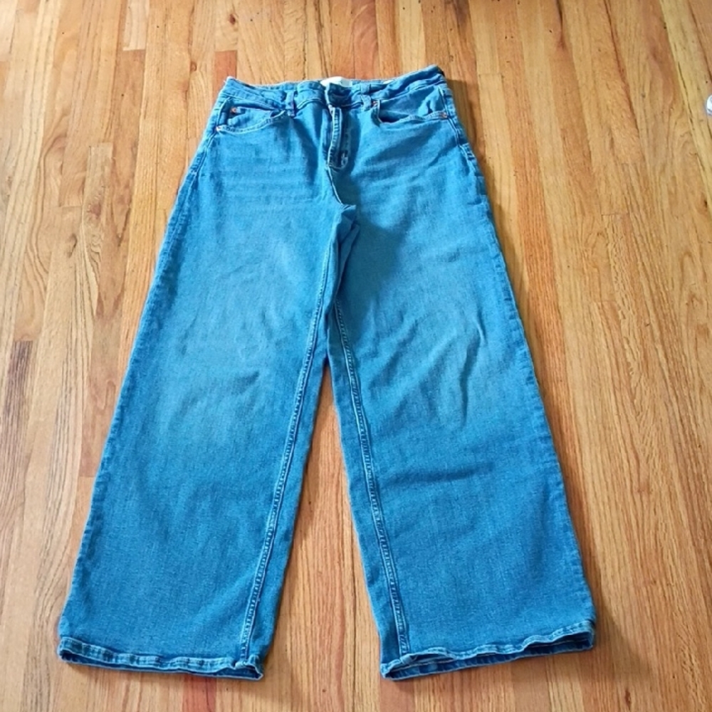 Rails The Getty High Rise Wide-Leg Jeans in Light Blue Denim Size 29